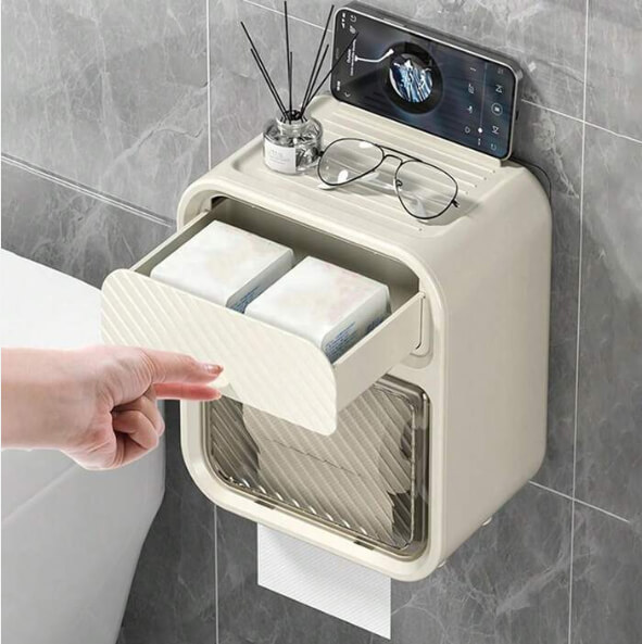 Where to put toilet paper holder in small bathroom？