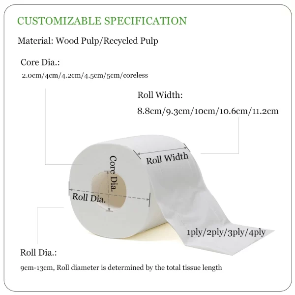 toilet paper roll dimensions